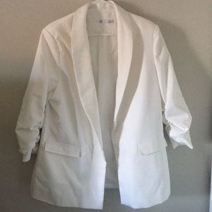 Missguided oversized white blazer